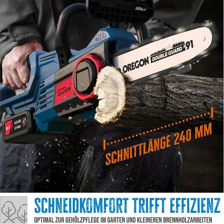 Güde Akku Kettensäge KS 18-401-30  - inkl. Akku und Ladegerät - Image 3
