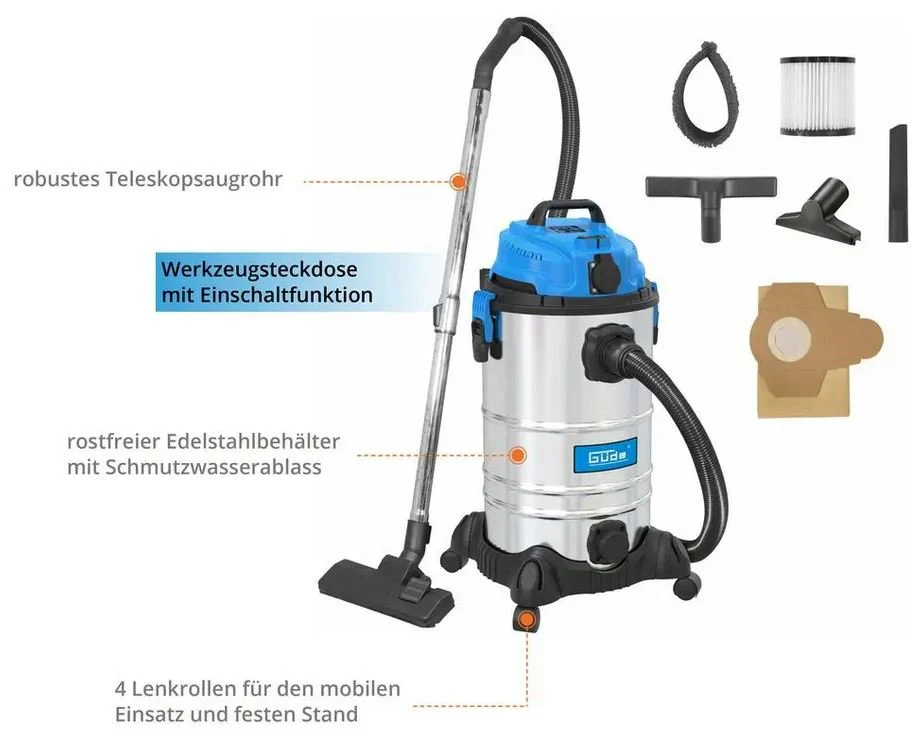 Güde Nass- und Trockensauger GNTS 30L - Image 2