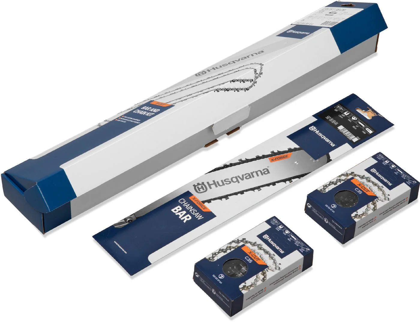 Husqvarna Ersatz-Set Kit 1x X-Force Schiene + 2x X-Cut C35 18/45