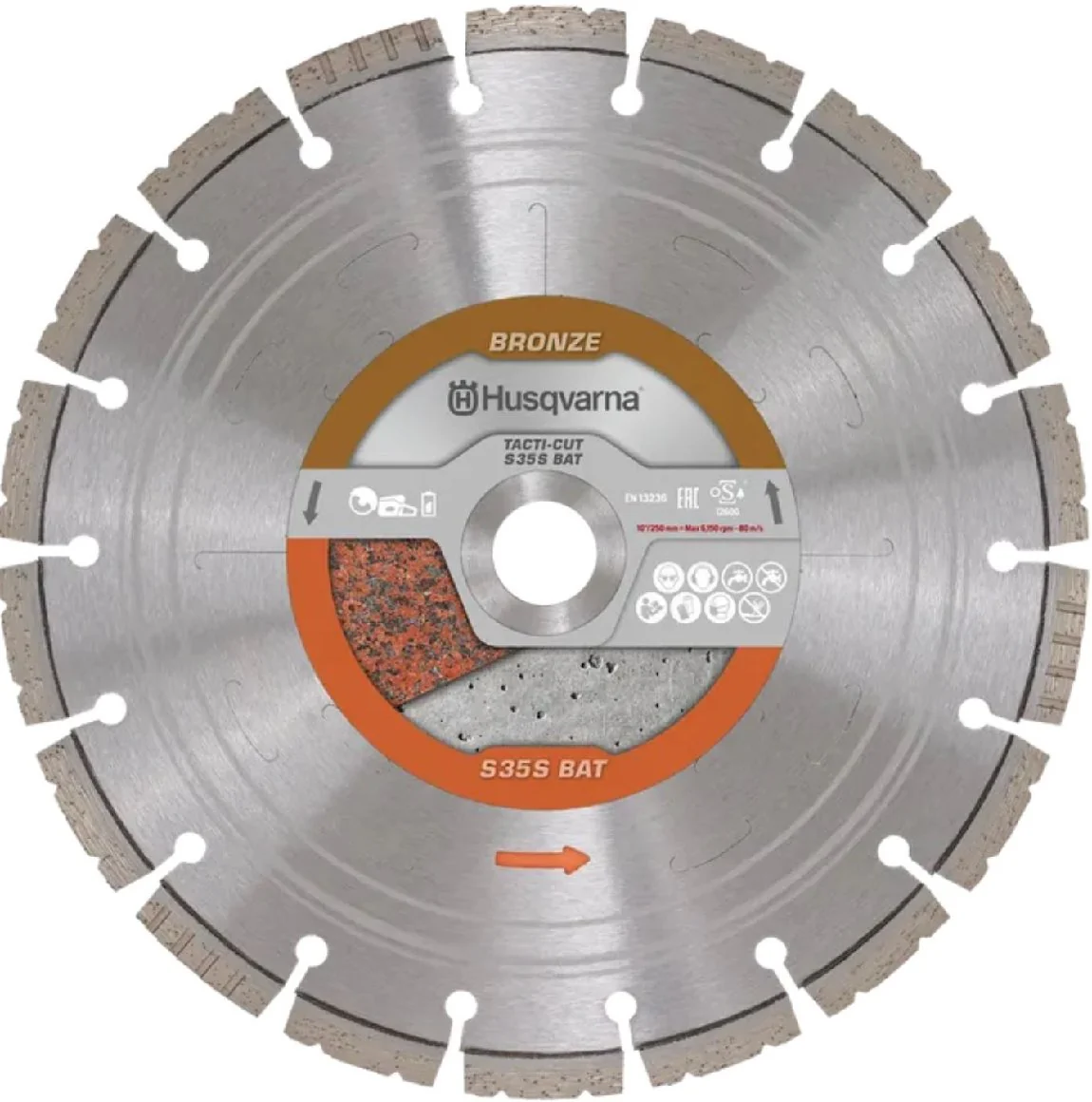 Husqvarna Trennscheibe TACTI-CUT S35S BAT 250 10 25.4 Leistungsgrad Bronze
