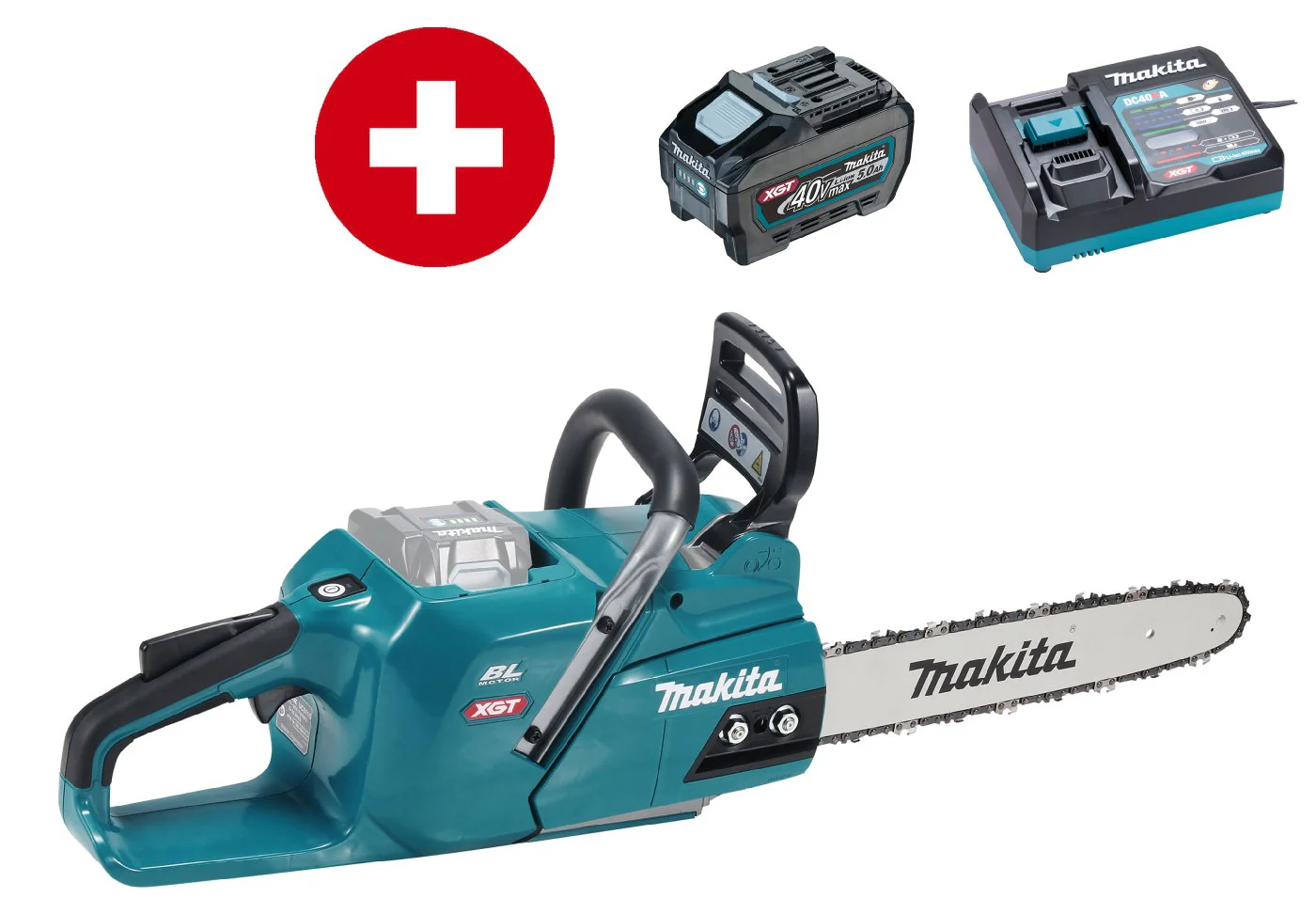 Makita Akku-Motorsäge UC011GT101 mit 5Ah Akku und Schnell-Ladegerät