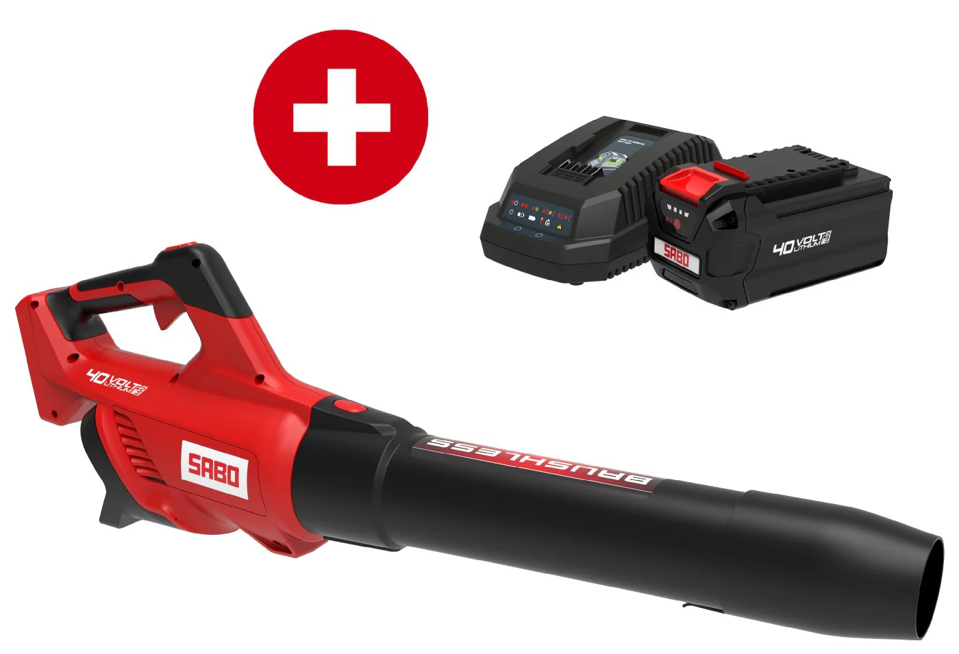 Sabo Accu-Laubbläser LB-934 - Set mit 4 Ah Akku und Standardladegerät