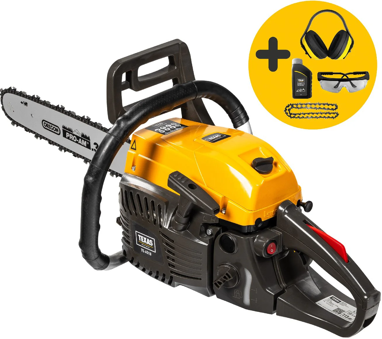 Texas Allround Benzin Motorsäge TS4518 mit Zubehör